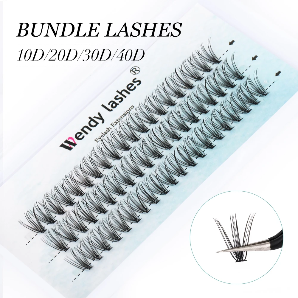 

Wendy Cluster Eyelash Extension Individual Lashes Natura 3 Rows 10D/20D/30D/40D Faux Eyelash Curl C/D Mink Strip Eyelashes