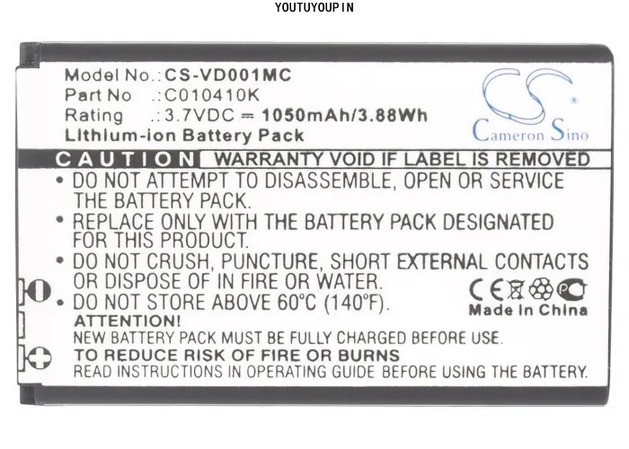 Batteria Per Fotocamera 1050Mah Per Contourgps Contour Plus Contour Plus 2