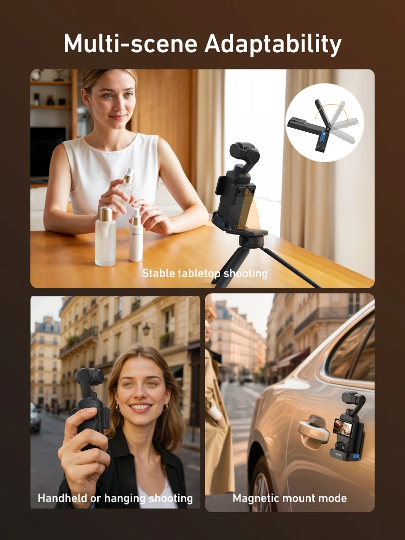 Magnetic Quick Release Suction Bracket For Pocket 3 Aluminum Alloy Stand Adapte