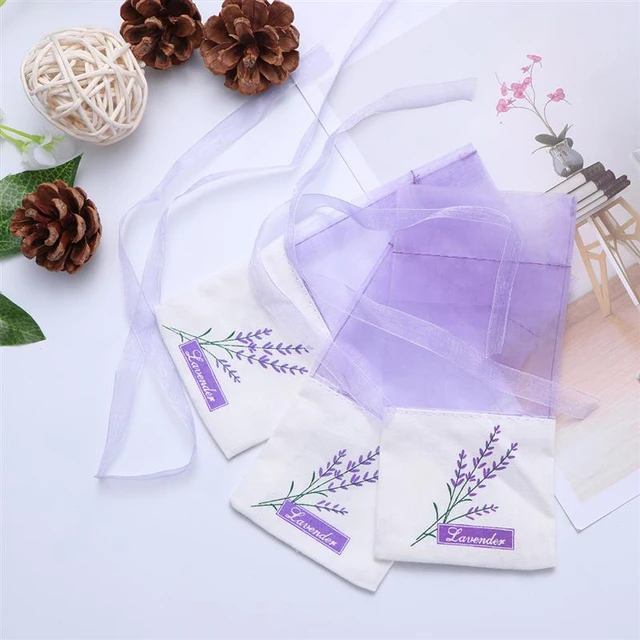 12 Bags of Dried Lavender in Small Lilac Organza Bags -Real Flower Wedding  - AliExpress