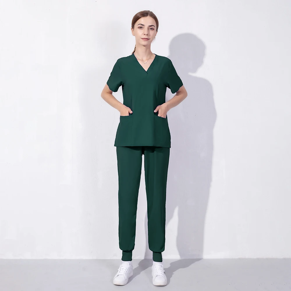 Medical Nursing Ultra Soft Scrubs Uniforms For Women Tops Pants Set New Hospital 