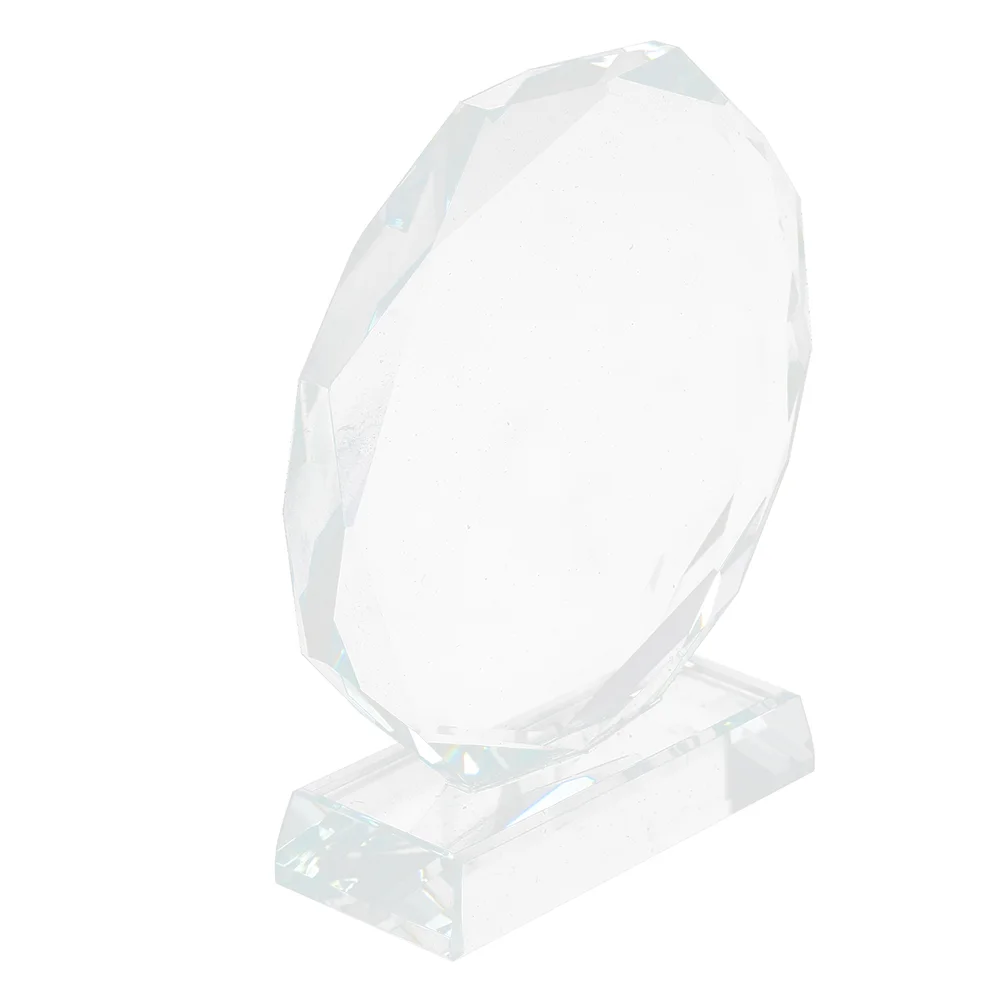 1Pc Crystal Trophy Award Blank Plaque Engraving Recognition Metal Sublimation nament Door Sign Blanks Team Sports