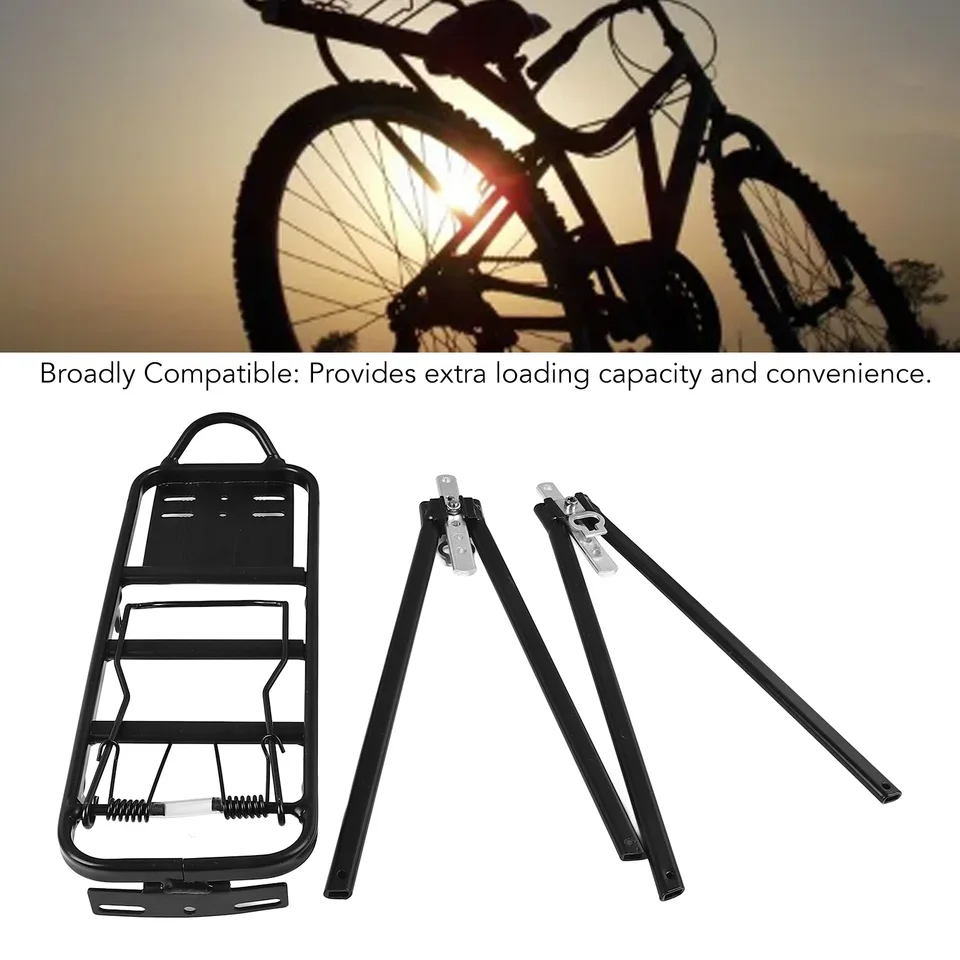Bike Rear Rack, 70kg Max Load Aluminium Alloy Bike Rear Cargo Rack