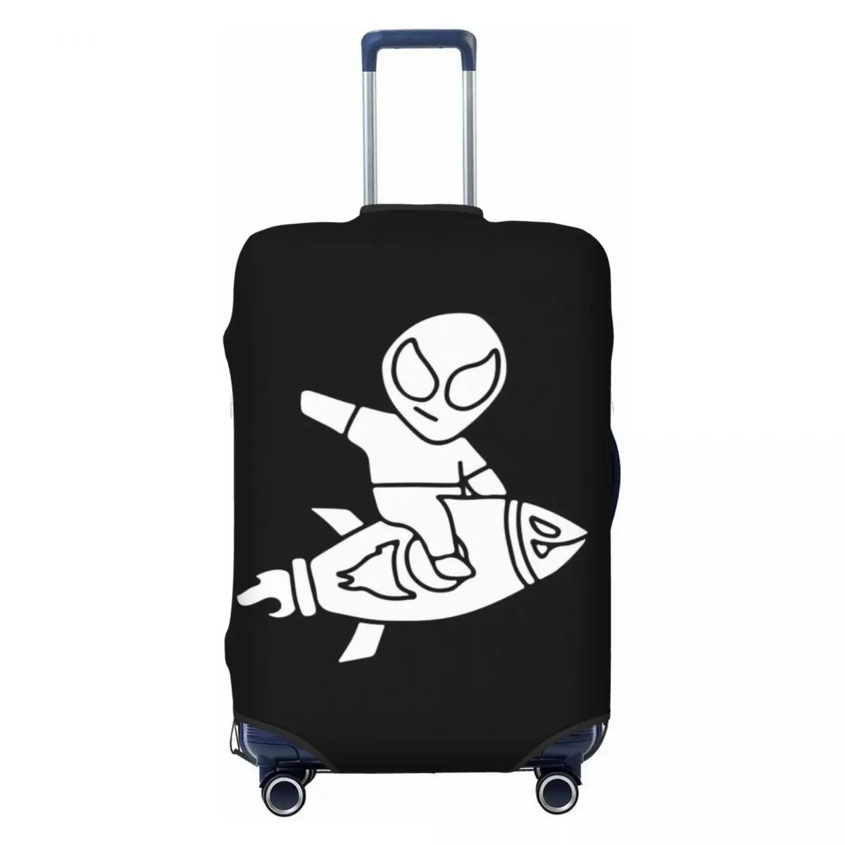 Cute Alien Ride A Rocket, Cartoon Bagagli Parapolvere Protettive Elastico Impermeabile 18-32 Pollici Copertura Della Valigia Accessori Da Viaggio