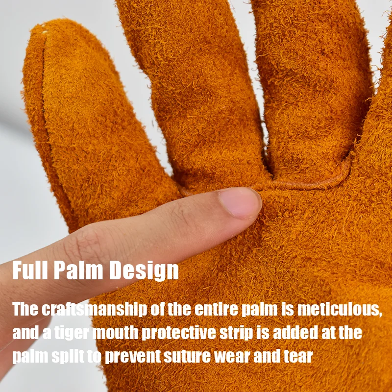 Mechanic Work Mens Gloves Welding Leather Electrician Gloves Professional Cowhide Security Industrial Protection