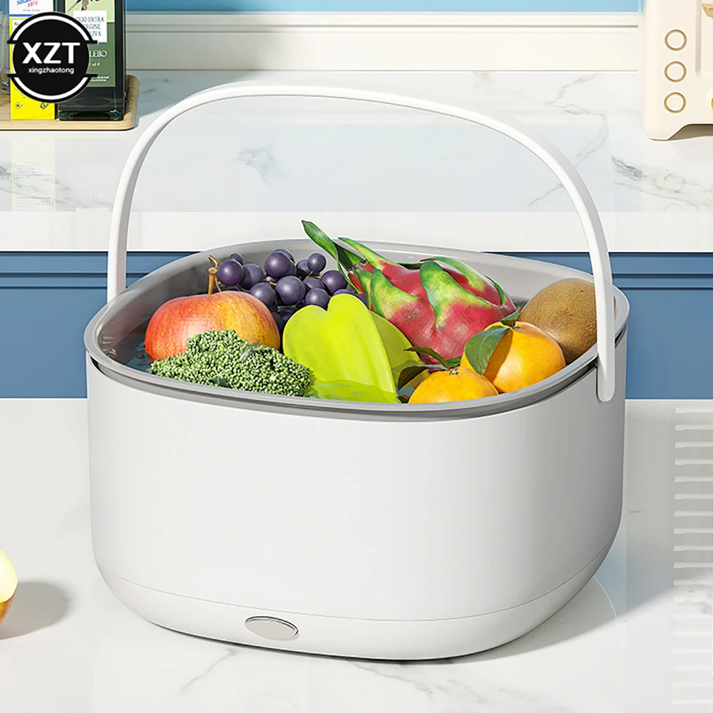 Fruit and Vegetable Washing Machine Convenient Washing Basket Fruit and Vegetable Electric Washing Machine Kitchen Cleaning Tool 2