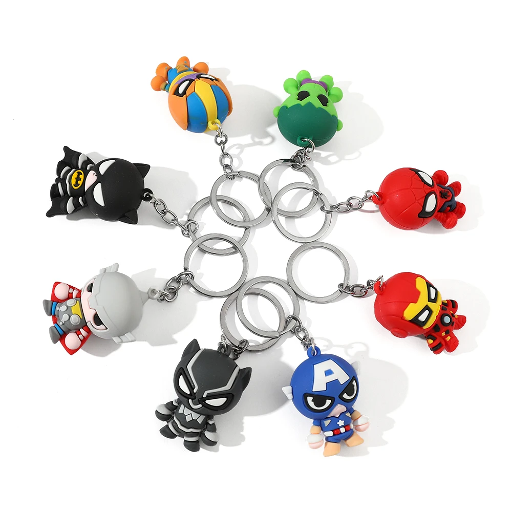 Disney Marvel Keychains for Car Iron Man Spider Man Hulk Thor Captain  America Toy Llaveros Bag Car Key Accessories - AliExpress