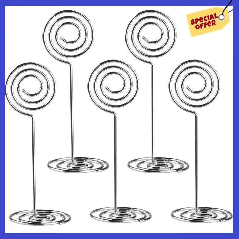 10Pcs Swirl Table Number Photo Holder Stands For Weddings Party Gatheringsa01p