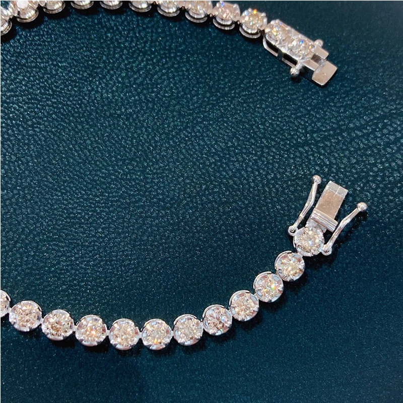 S1fe6238ce5d945bb85085c9d83e6a3efw Aazuo Fine Jewelry Real 18K White Gold Natrual Diamond 5.0ct Classic Tennis Bracelets For Woman Upscale Trendy Engagement Party