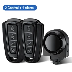 Electop Wireless Waterproof Anti - Theft Bike & Motorcycle Alarm with Remote Control & USB Charging (2 control 1 Alarm)