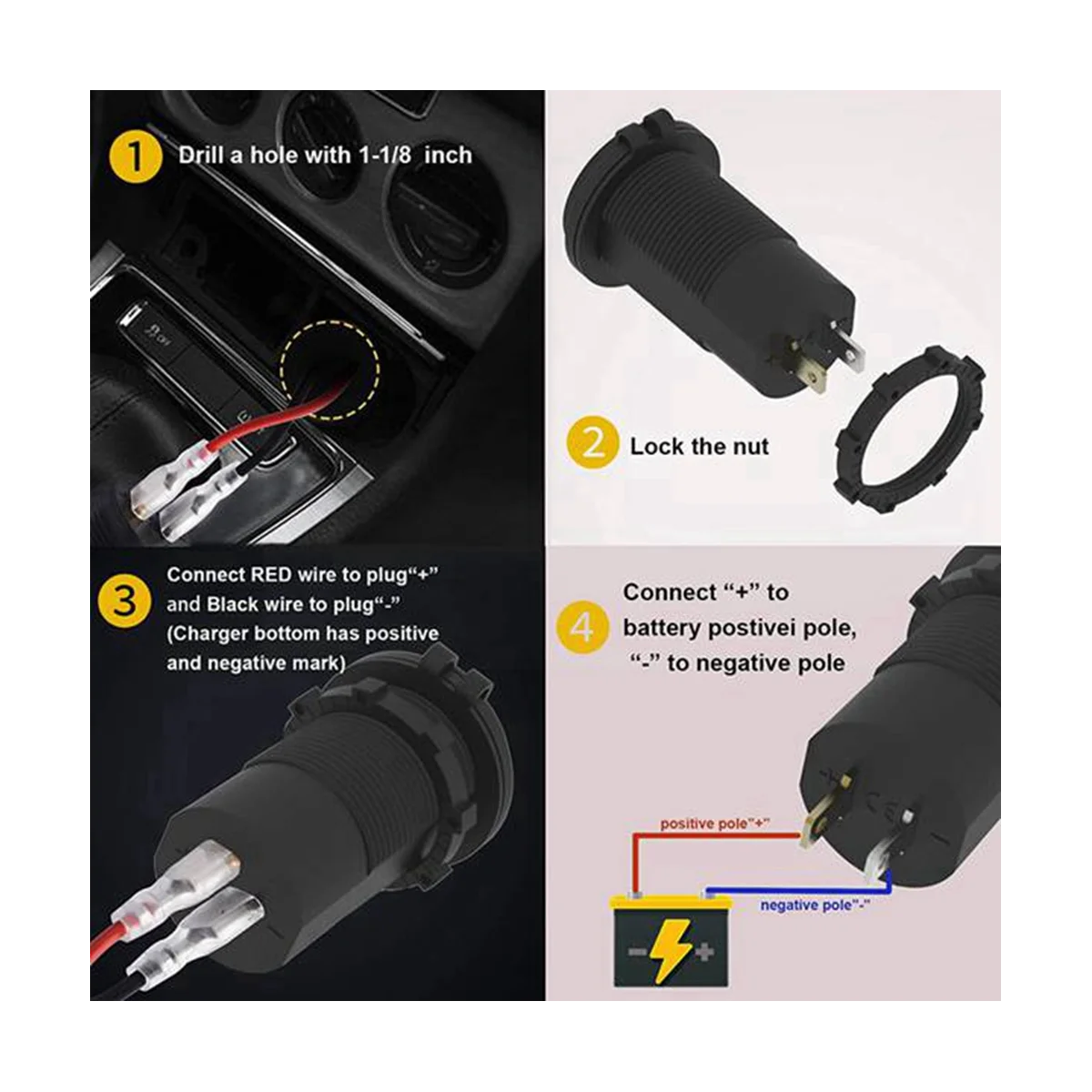   4.0 PD QC 3.0 USB   , ڵ, Ʈ, Ʈ, ,  USB ܼƮ, 12V-24V, 60W
