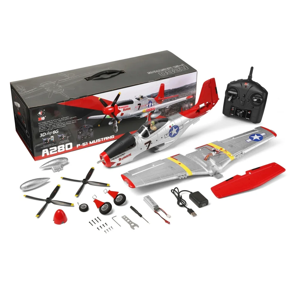 EPP RC Airplane Fighter Toy with LED Lights for Beginners
