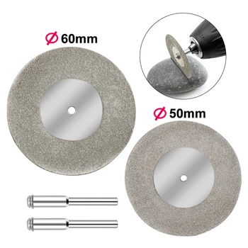 Dremel 공구용 미니 커팅 디스크, 회전 액세서리, 다이아몬드 그라인딩 휠, 회전 원형 톱날, 연마 다이아몬드 디스크