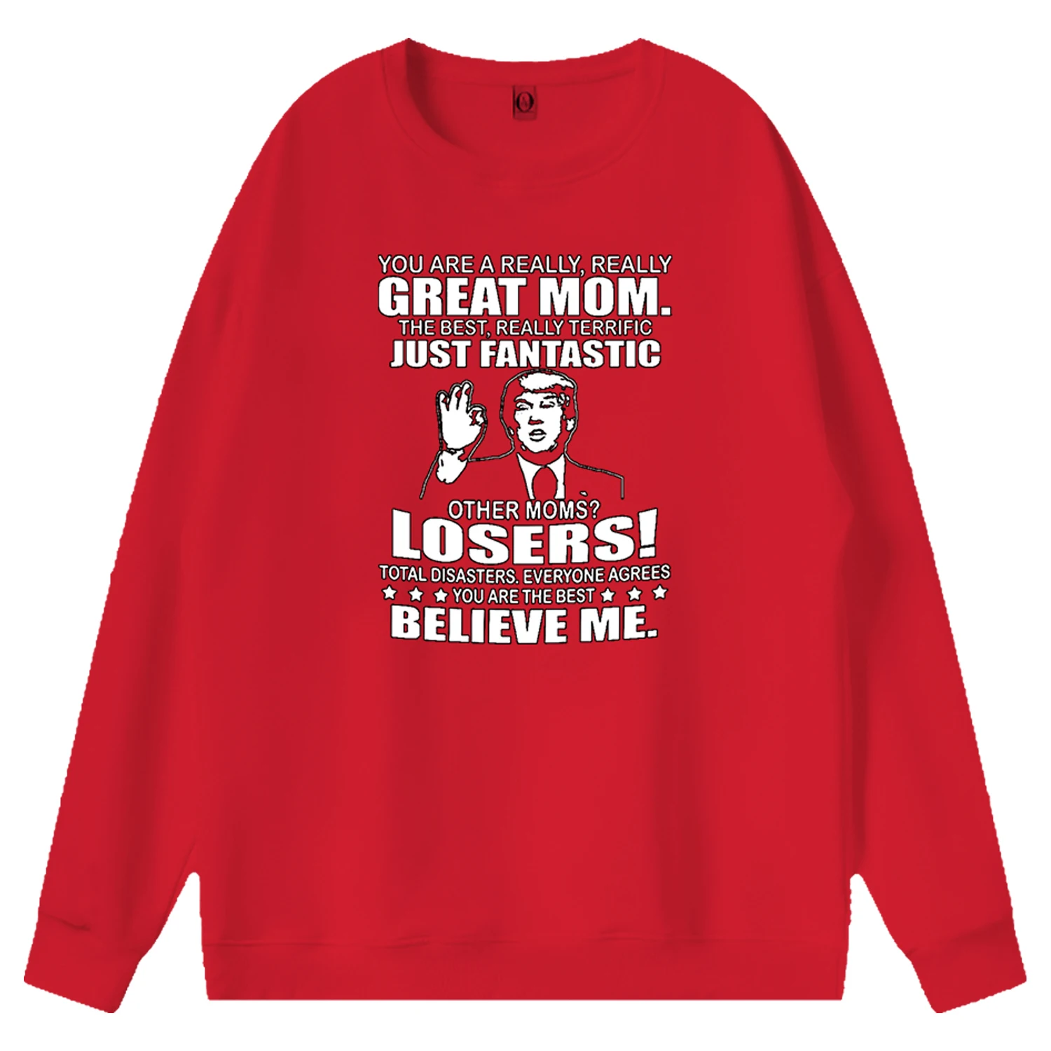 

Women's Long Sleeve Sweatshirt Crewneck Loose Fit Pollover Tops Mother's Day Hoodies Gifts for Mom