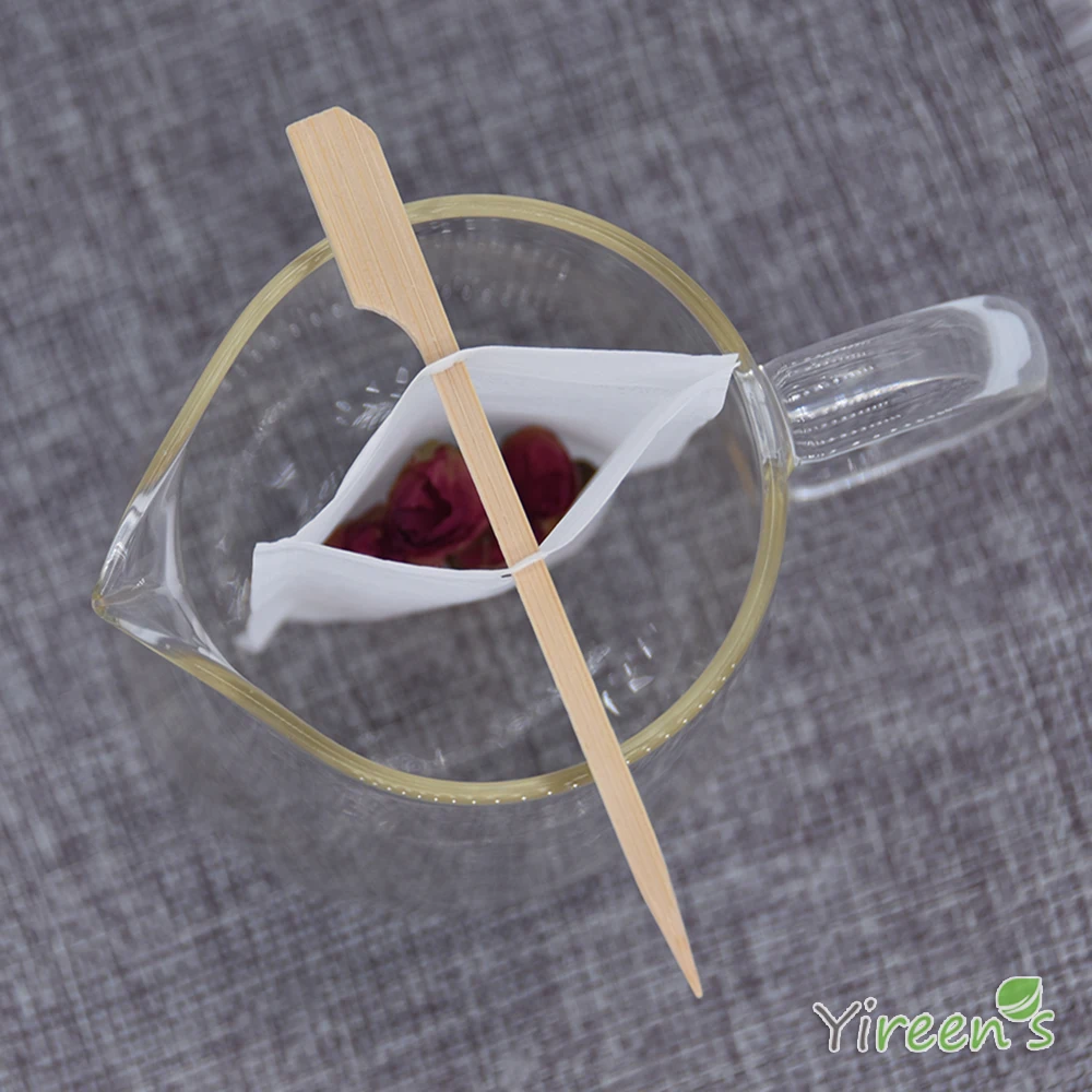 ! 60 X 80mm Tea Tools Filter Paper Bags With Hole For Coffee Packages Insert Sticks