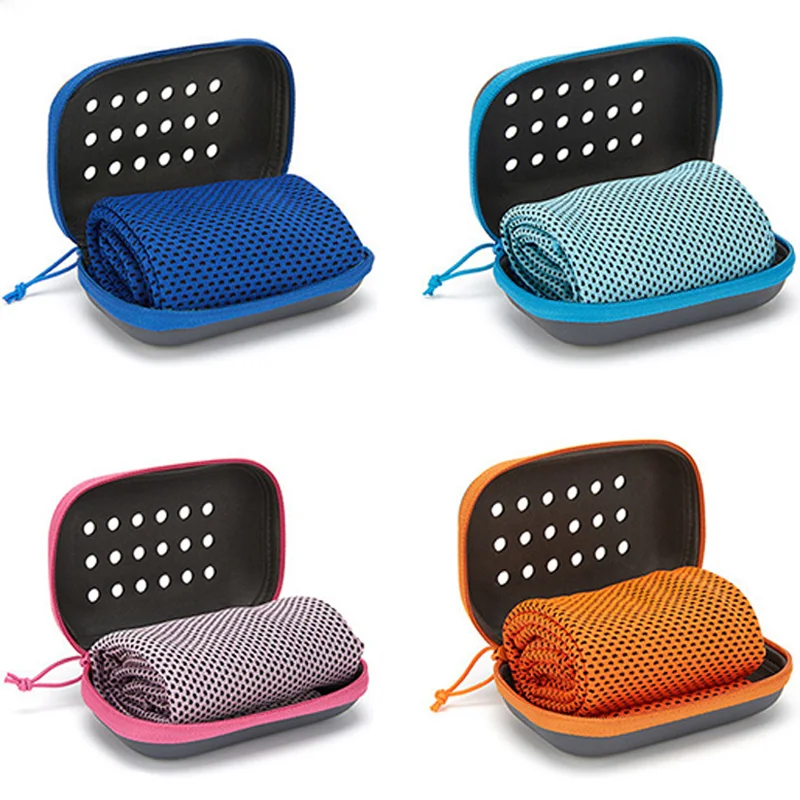 Sports Towel Fiber EVA Boxed Cool Sports Towels Outdoor Fitness Quick Drying Towels Sweat Absorption ice Towels Running Sports 6