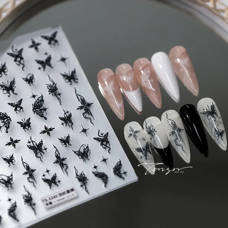 

[Meow.Sensei] 5d Thin Tough Three-Dimensional Nail Stickers Adhesive Nail Sticker Ornament Ts-3342 Haori Plain Butterfly