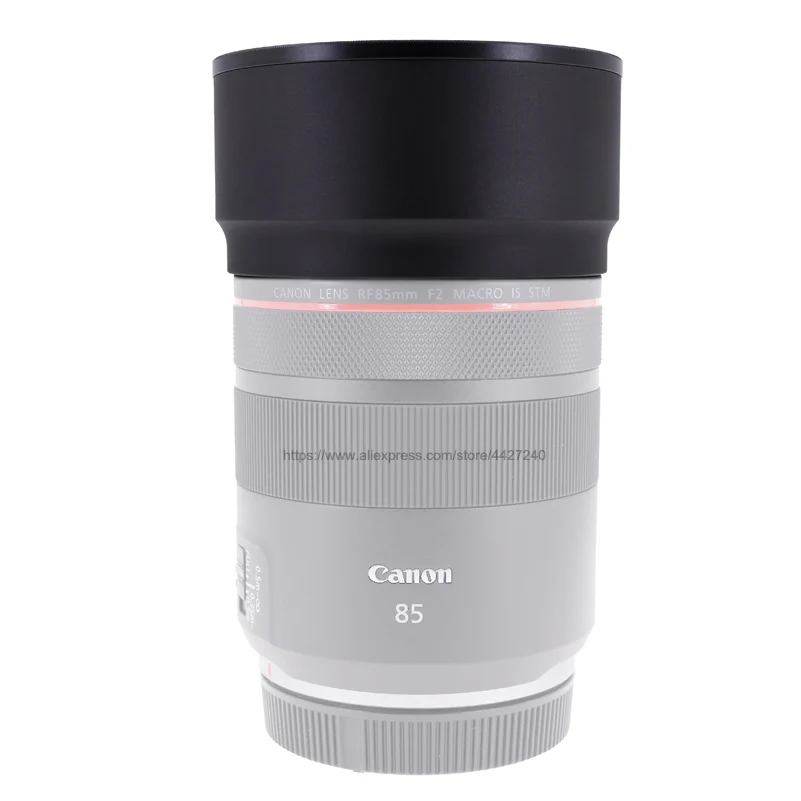 Алюминиевая бленда для объектива RF85mm F2 MACRO IS STM на EOS R6 R5 RP R, Реверсивный Тень для объектива, с бесплатной крышкой объектива, замена детской