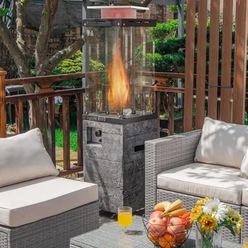 41,000 BTU Propane Patio Heater with Waterproof Cover 1