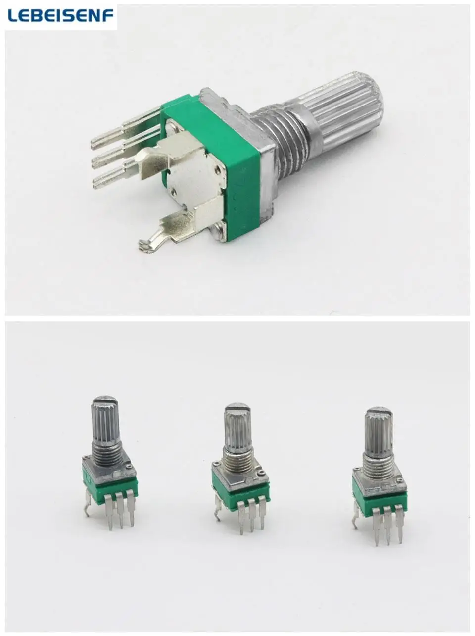5 개/몫 봉인 된 RK097N 단일 수직 전위차계 B1K B20K B50K B100K-B1M 핸들 15MM 꽃