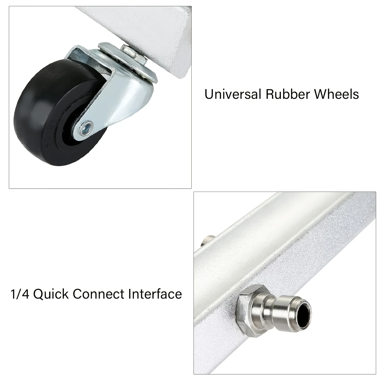 언더캐리지 압력 세척기 부착물, 65cm 4000psi 압력 세척기 워터 브룸(로드 1개 포함), 1/4 퀵 커넥터 다기능