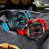 SMAEL Brand 8087 For Men's Digtal Quartz Watches 50m Waterproof Dual Display LED Back Light Watch 6
