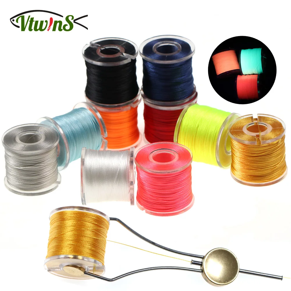 Vtwins 120D 150D UV Slowing Jigging Assist Hook Binding Thread Heavy Duty Assist Fishing Line Hand-knitted Thread Tackle