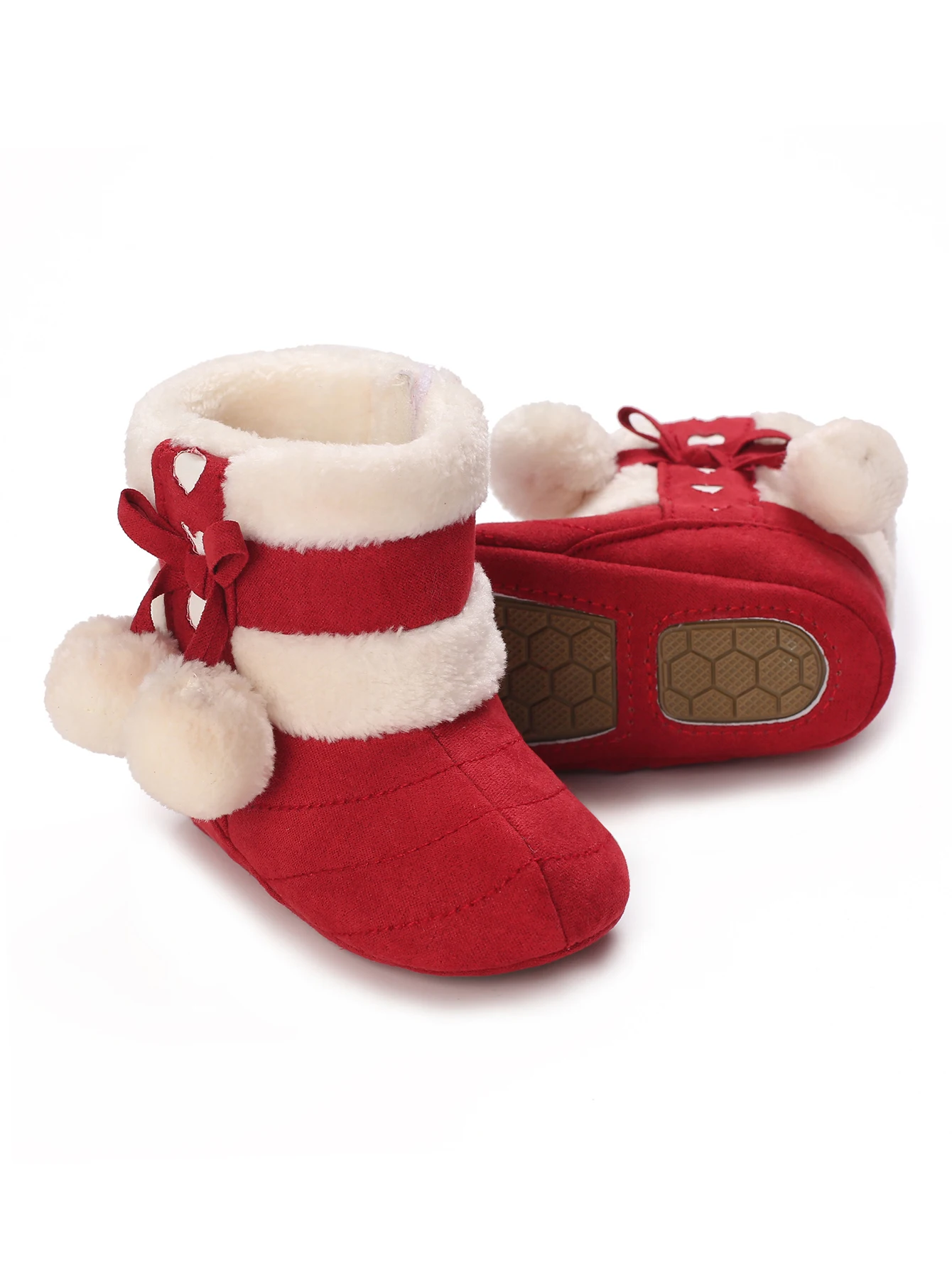 0–18 Monate Baby-Winterstiefel – Plüsch-Schneestiefel mit süßer Schleife | Warmer erster Schritt – Detail 13