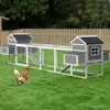 157 Inch Large Chicken Coop, Expandable Wooden Chicken Coop Poultry Cage, with 4 Chicken Coops and Cages 1
