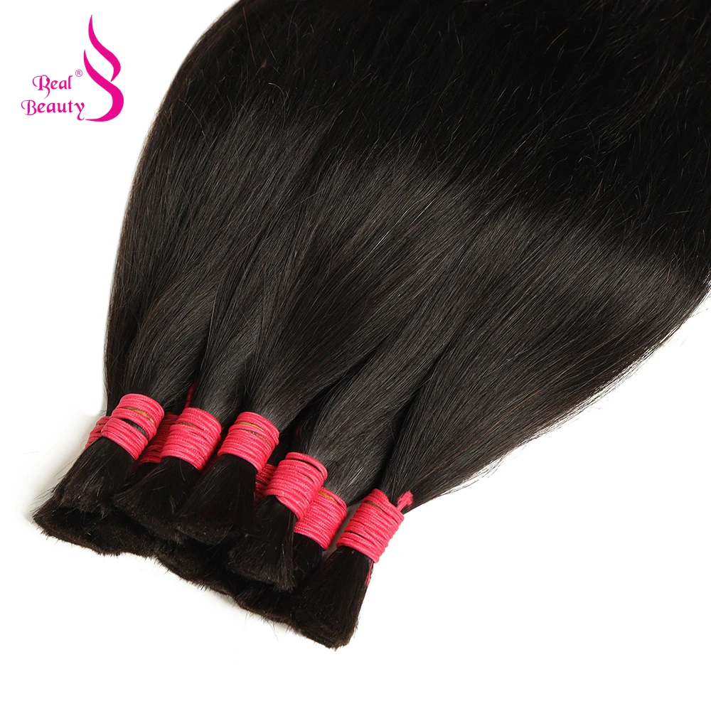 Human Braiding Hair No Weft Bulk Hair Bundles 100% Vietnam Virgin Human Hair 50g 100g Natural Straight Black Brown 45-70cm 4
