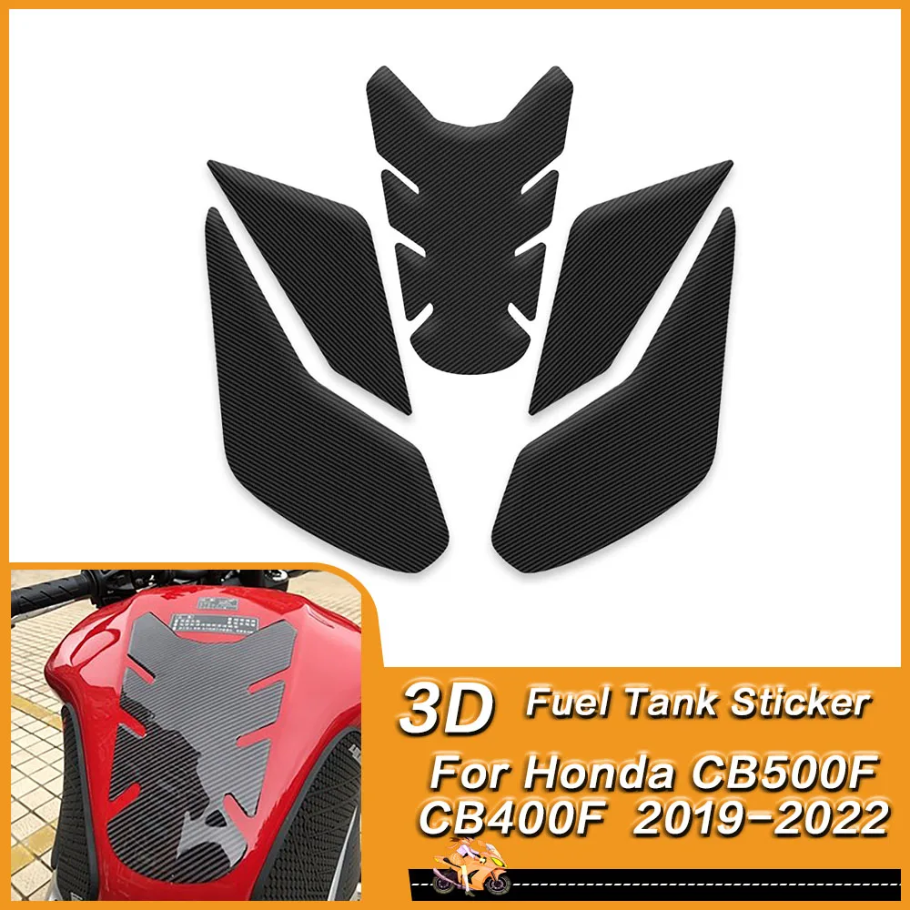 For Honda cb400f cb500f 2019-2023fuel tank sticker carbon fiber sticker fuel tank protection film motorcycle decal 3D gel sticke