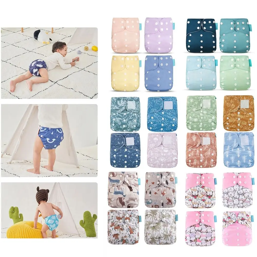 

0-36Months Baby Washable Diaper Waterproof Adjustable 3-15kg Cloth Diapers Leakproof with Buckles Training Pants Newborn Kids