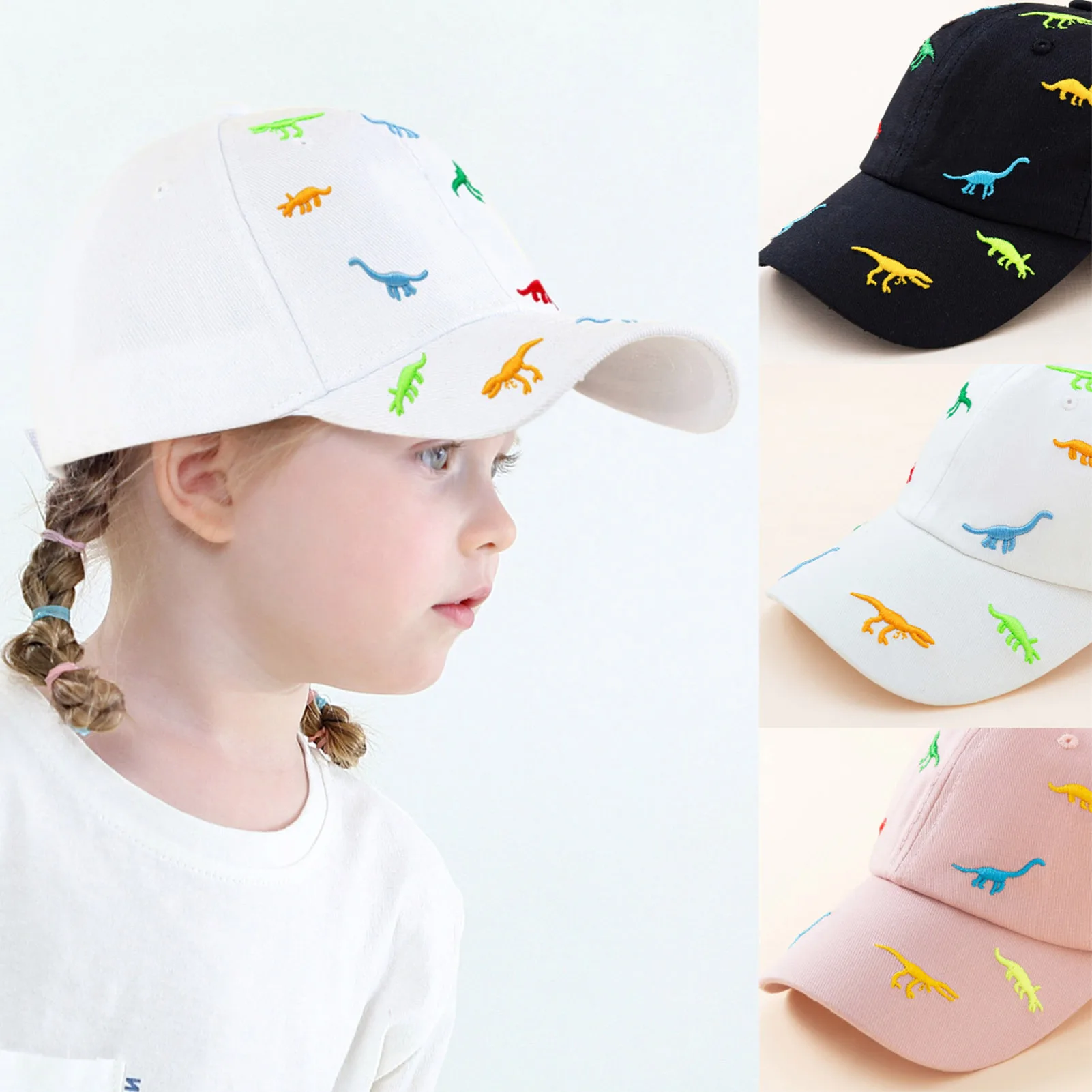 

Базовая детская бейсболка с рисунком динозавра, шляпа от солнца с вышивкой, кепки для праздника, подарок на день рождения
