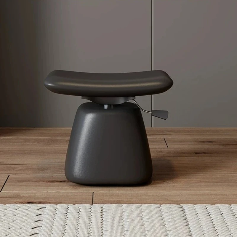 Sgabello da trucco sollevabile di lusso leggero per camera da letto, bianco e nero, sedia da toeletta premium, sgabello per vanità, ottoman per comò, mobili per la casa - immagine 5