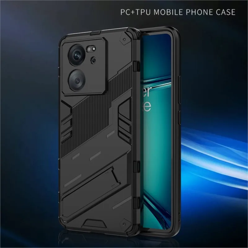 Solid Cyber Armor Shockproof Case with Iron-Plate Holder Stand