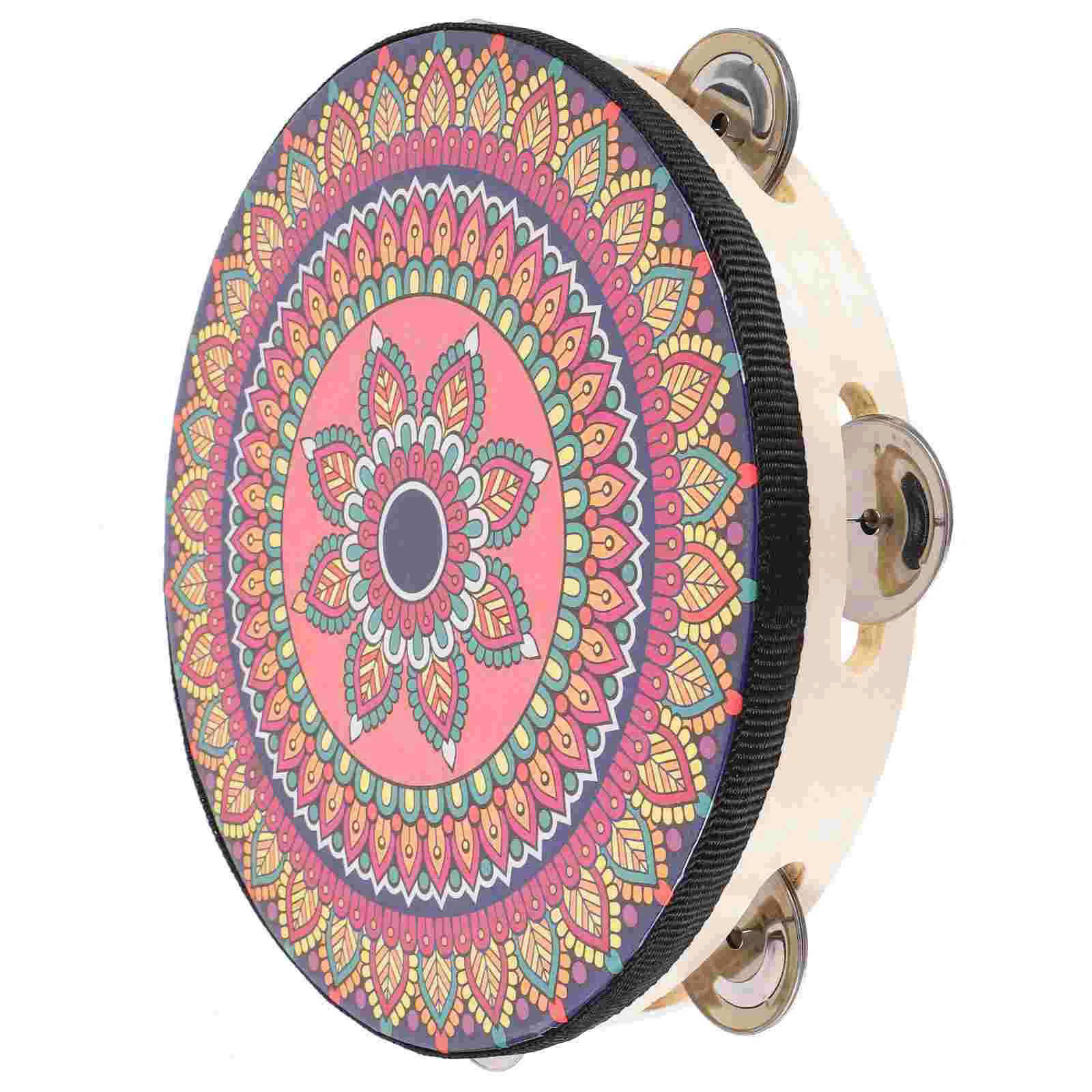 

Musical Instruments 8-inch Single Row Bohemian Tambourine Hand Drum Drums for Kids Tambourines Child