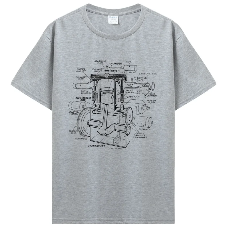 Mécanicien voiture moteur pièce amant Mucle voiture T-Shirt hommes mode vêtements Carguy graphique T-Shirt haut Huband papa_voghion.com