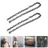 2Pcs Halloween Fetter Prop Simulation Iron Chain Prop Prisoner Chain Prop Halloween Costume Prop Decor Chain For Halloween Party 3