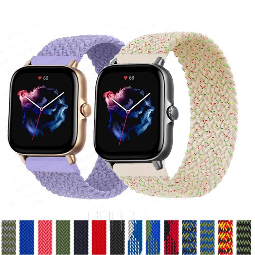 Correa Elástica Trenzada Para Reloj Amazfit, Pulsera De 20Mm/22Mm Para Amazfit Gts/4/2/2E/3/Gts2 Mini/Gtr/3/Pro/4/Gtr2/47Mm/Stratos Correa Bip