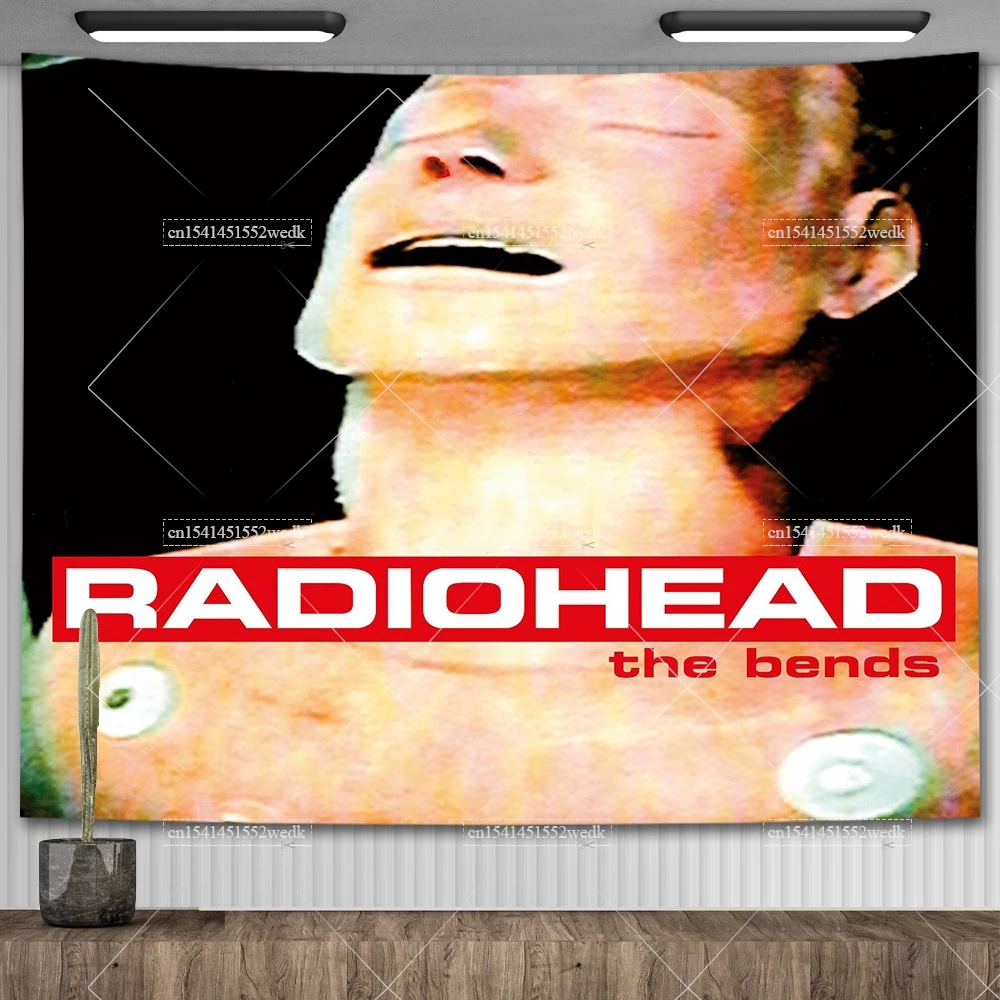 Radioheads Music Art Wall Hanging Tapestry Wallpaper Scandinavian Rock Band Tapestry Headboard Aesthetic Room Decoration Posters tapestry decor