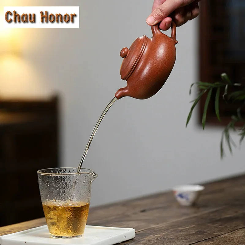 270ml High-end Yixing Purple Clay Teapots Artists All Handmade Antique Pot Raw Ore Downhill Mud Kettle Zisha Tea Set Craft Gifts