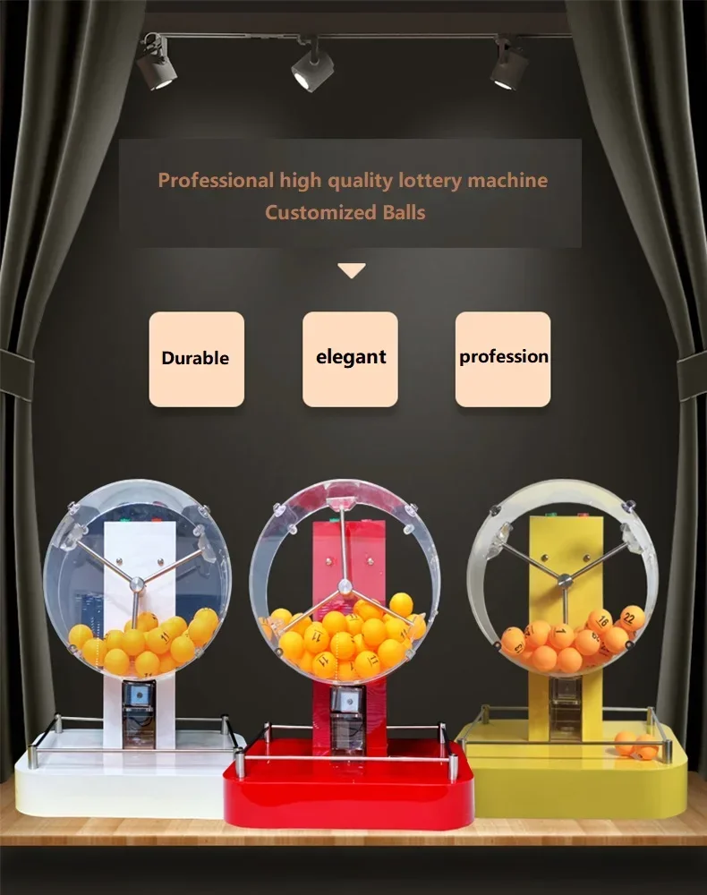 Hot Selling Electric Acrylic Lottery Machine Automatic Bingo Cage Lucky Game Playing Machine