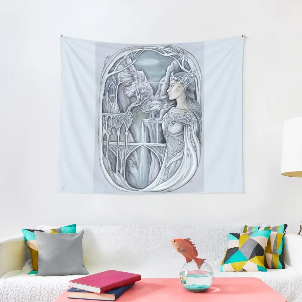 

White elven lady Tapestry Decoration Wall Anime Decor Room Decore Aesthetic Decorative Paintings Tapestry