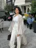 Ramadan Shiny Satin Open Kimono Abaya Dubai Luxury 2025 Muslim Kaftan Dress Abayas For Women Islam Clothing Robe Femme Musulmane