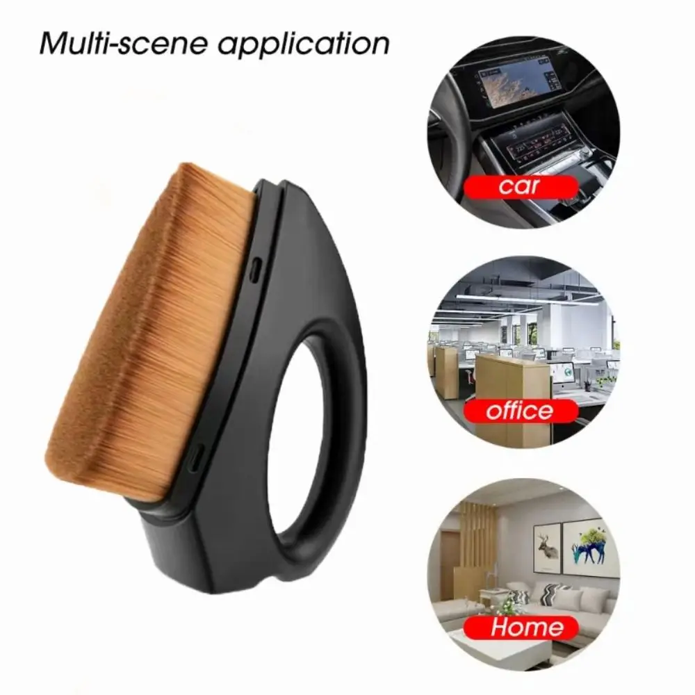 

2pcs ABS Handle Detailing Cleaner Accessories Prefessional Dust Remover Triangular Brush Portable Cleaning Brush Home