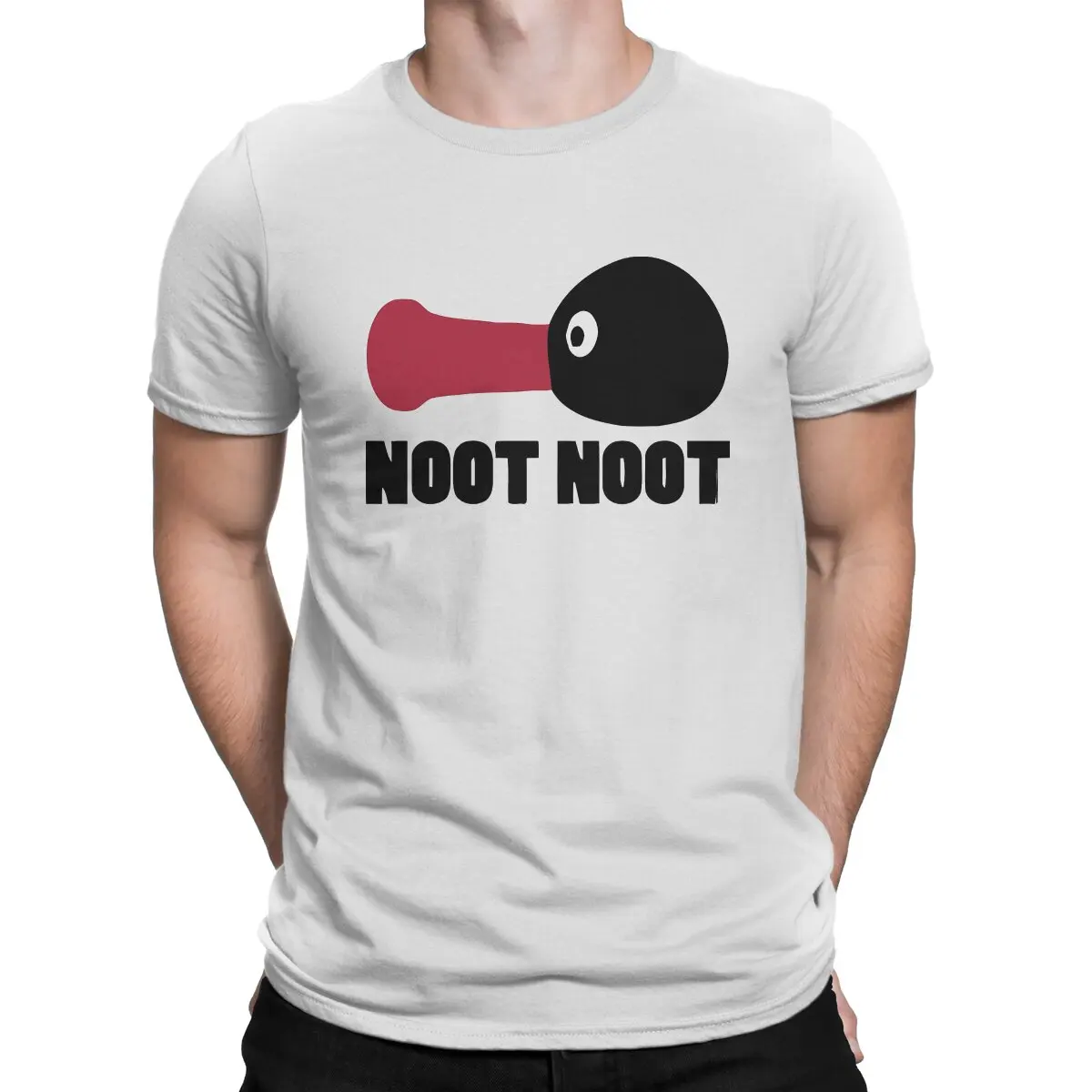

Футболка NOOT мужская с круглым вырезом, 100% хлопок, тенниска Pingu Pinga Penguin TV с короткими рукавами, одежда для взрослых