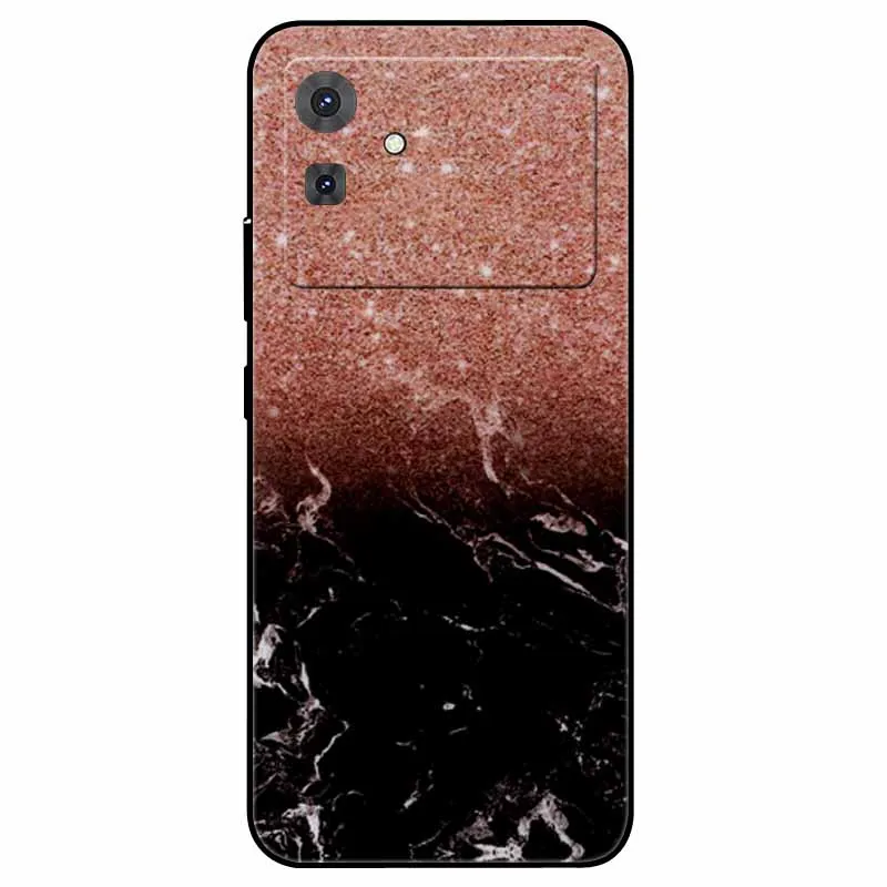 Floral Marble Silicone TPU Soft Phone Case with Cool Print Design