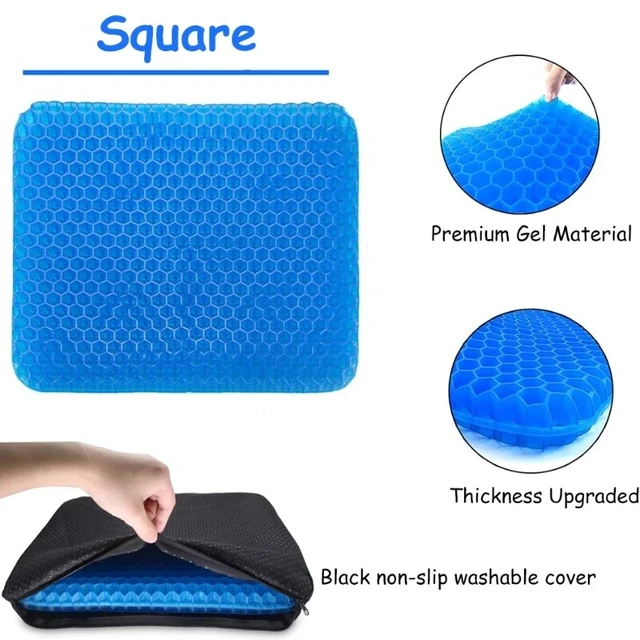 Gel Seat Cushion Breathable Hip Pain Honeycomb Design Chair Cars Ice Pad  Outdoor