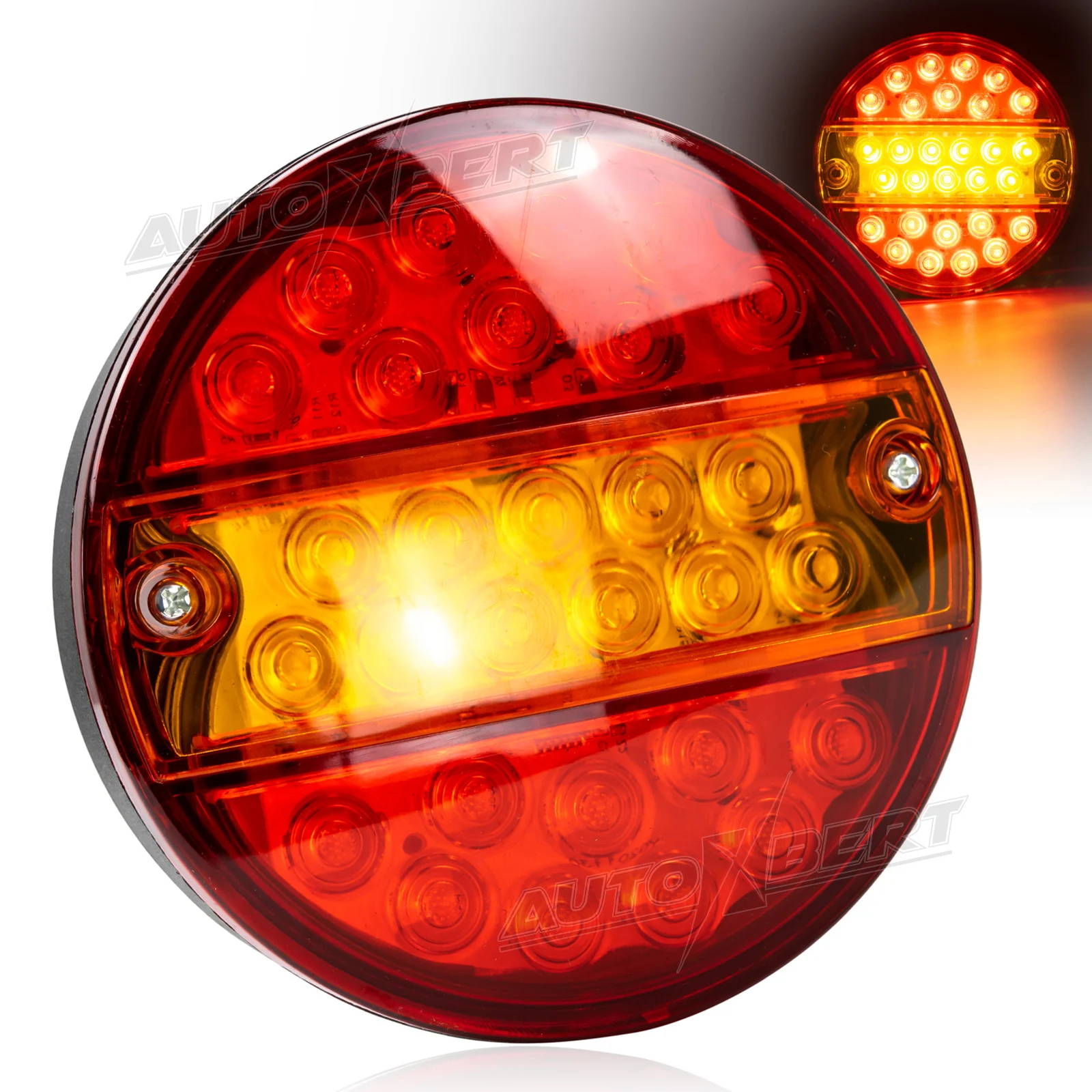 Trailer Tail Light 29 LED Round Hamburger Brake Light Waterproof Truck Rear Lights Stop Indicator Lamp 12V 24V Lorry Caravan Van led tail lights