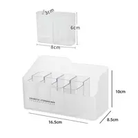 1-Cosmetic Storage Box Skincare Cosmetic Organizer For Bathroom Makeup Brush Holder Makeup Organizer 1